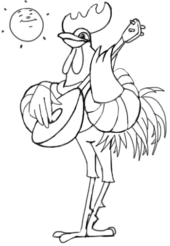 350x504 How To Draw Cartoon Roosters With Easy Step By Step Drawing Lesson