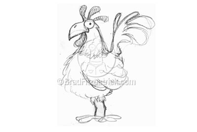 400x269 A Rooster Drawing For The New Year