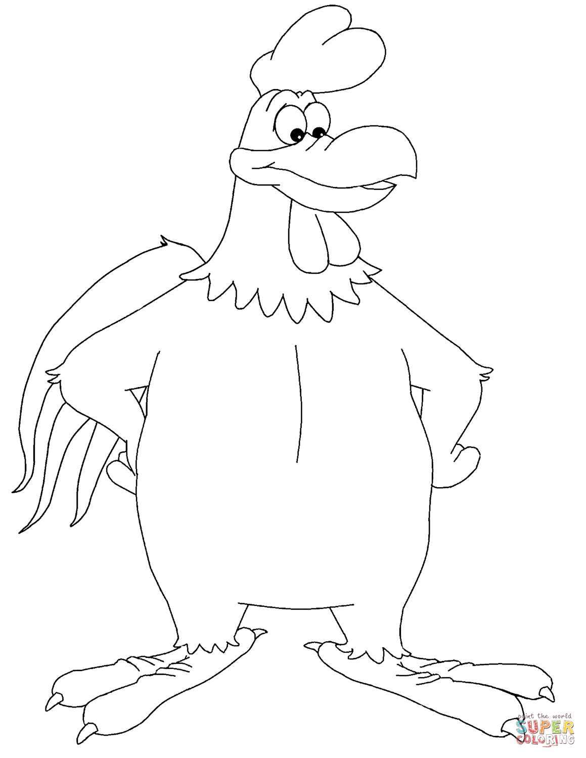 1159x1500 Cartoon Rooster Coloring Page Free Printable Coloring Pages