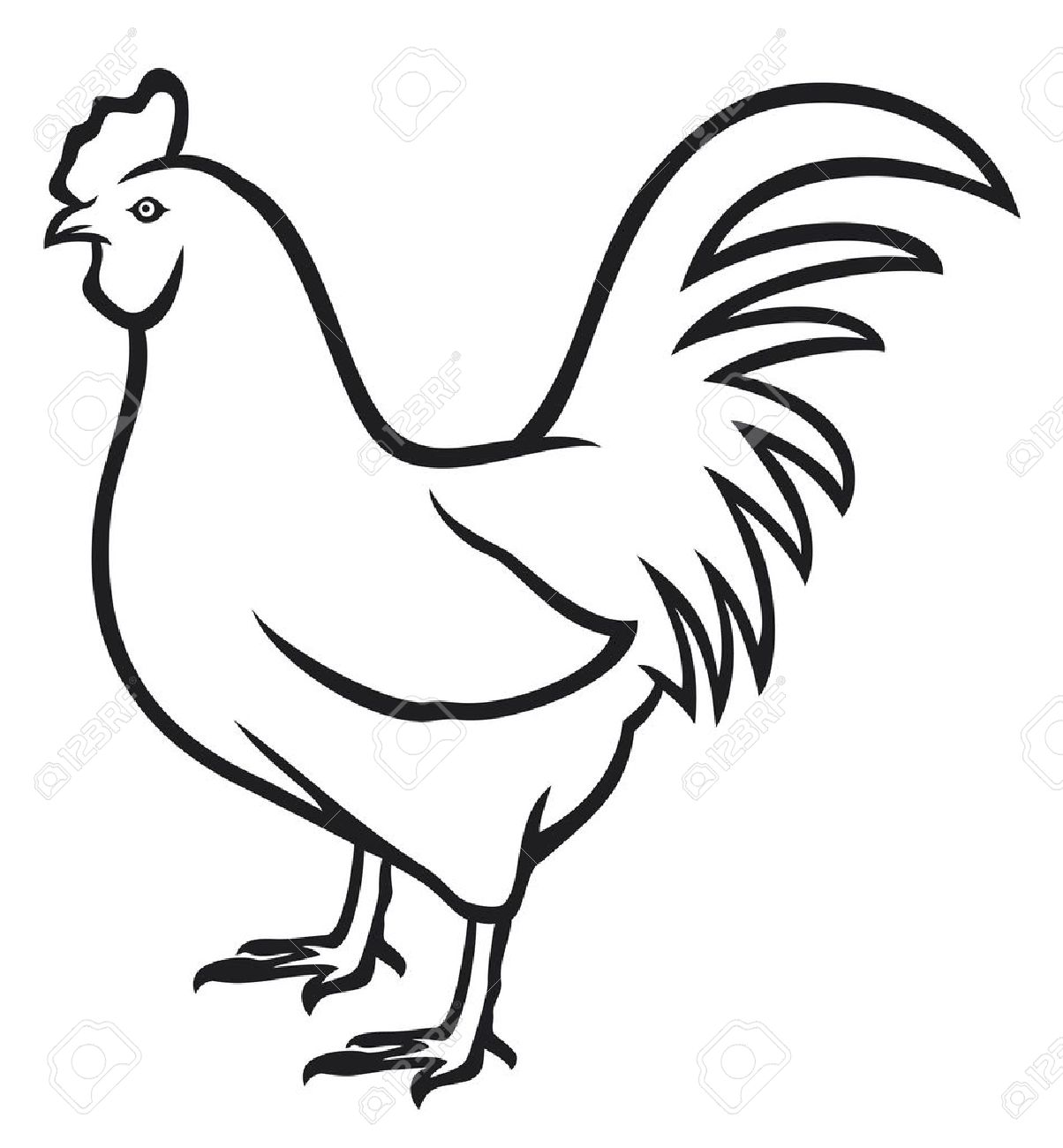 1204x1300 Chicken Clipart Outline