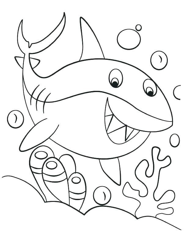 612x792 Shark Coloring Pages Printable Shark Coloring Book In Addition