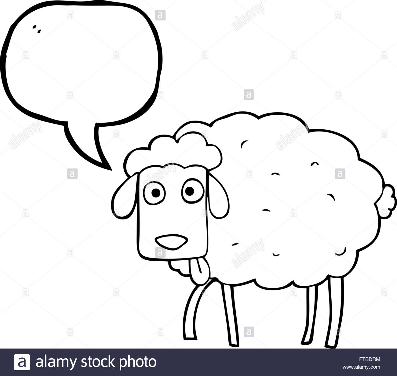 1300x1232 Freehand Drawn Speech Bubble Cartoon Sheep Stock Vector Art
