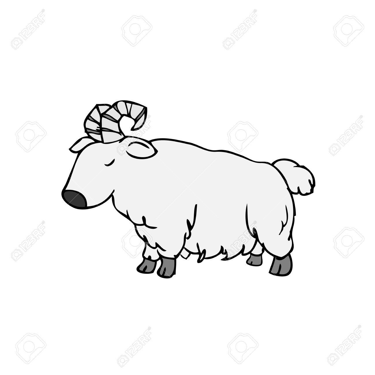 1300x1300 Goat Cartoon Drawing Characters Doodle Royalty Free Cliparts