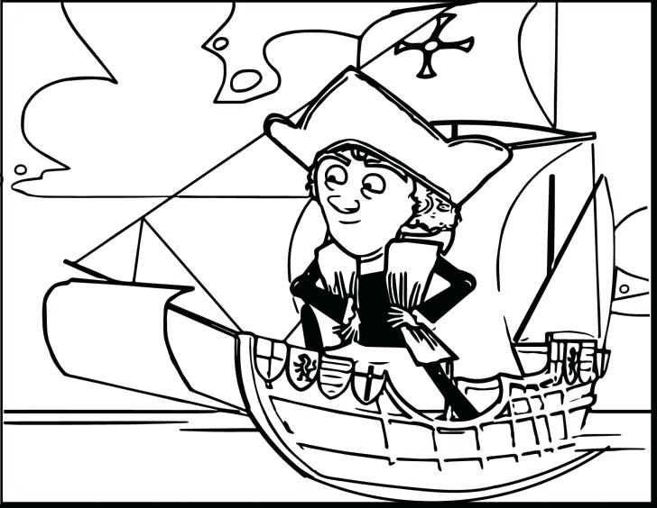 728x564 Christopher Columbus Coloring Page Coloring Pages Cartoon Ships