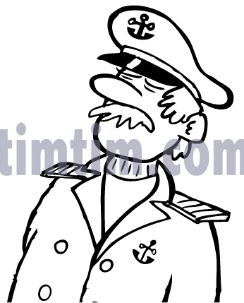 346x429 Free Drawing Of A Ship Captain Bw From The Category Boat Amp Sail