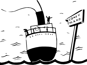 300x225 Sailing Ship Cartoon Silhouette Clip Art