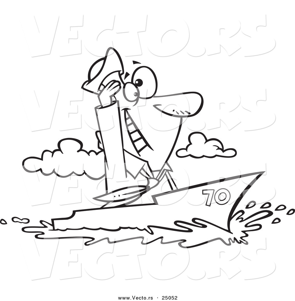 1024x1044 Vector Of A Cartoon Sailor Man Cruising On A Ship