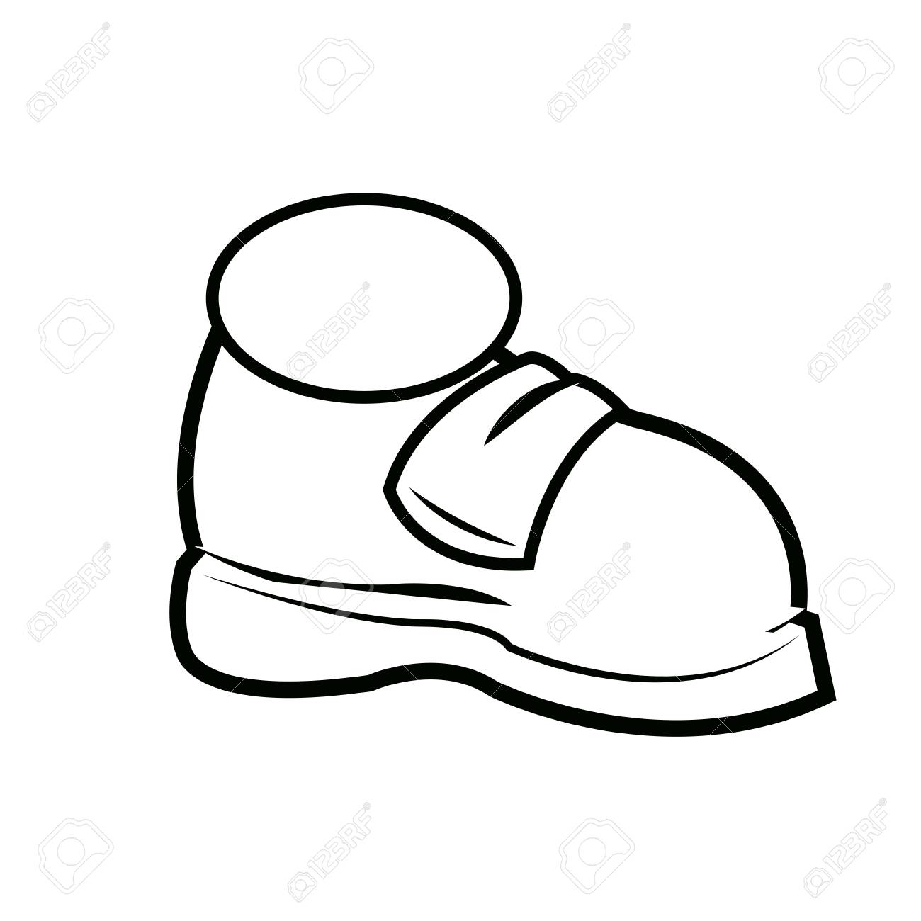 1300x1300 Cartoon Sneaker Sport Shoes Over White Background. Vector