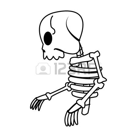 450x450 Cartoon Skeleton Bones Mystery Fairy Tale Vector Illustration