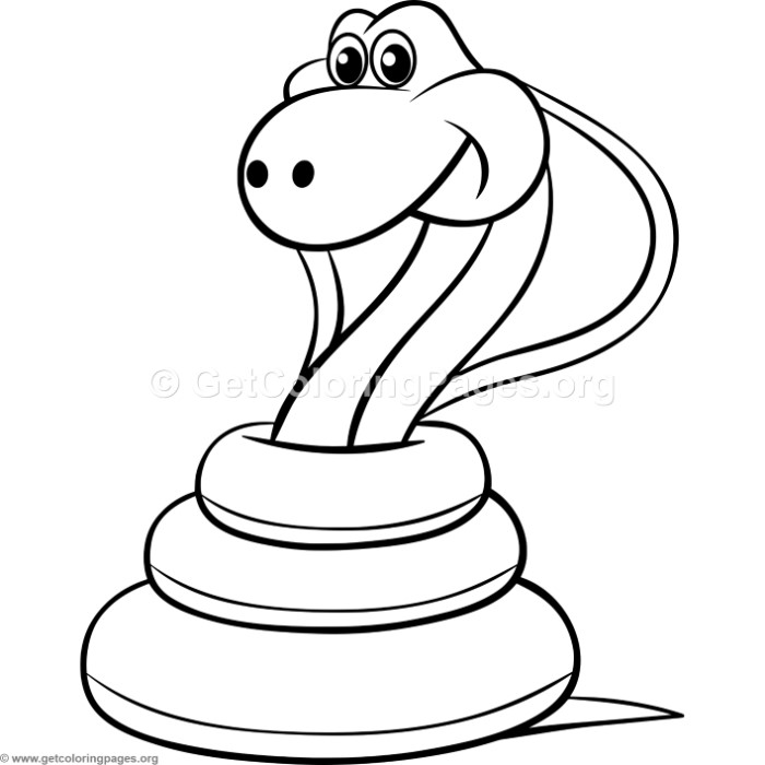 700x700 Simple Cute Cartoon Snake Coloring Pages