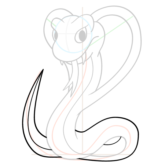 540x540 Cartoon Cobra Step By Step Drawing Lesson