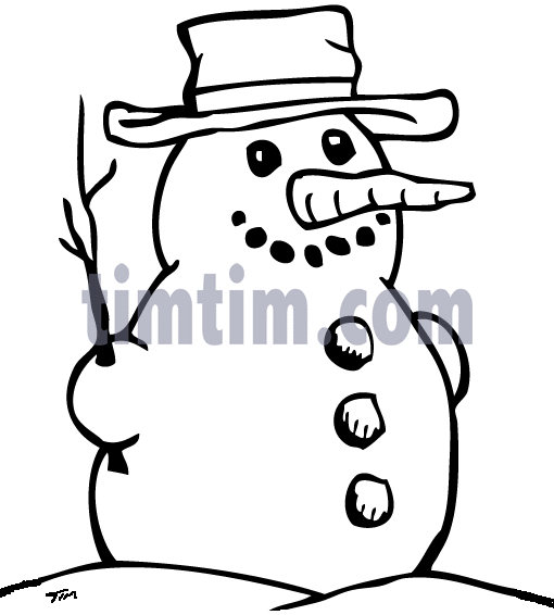 510x566 Free Drawing Of Snowman Bw From The Category Christmas