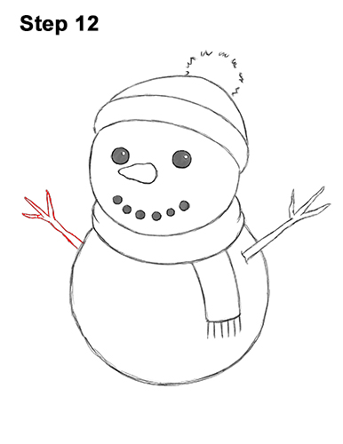 386x500 How To Draw A Snowman