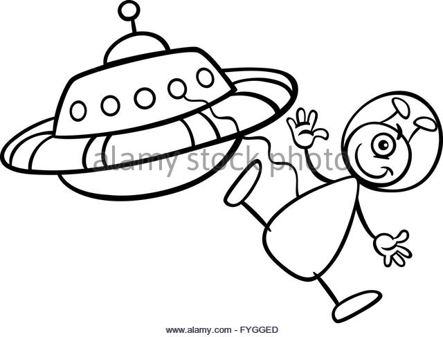 640x487 Cartoon Alien Spaceship Flying Saucer Stock Photos Amp Cartoon Alien