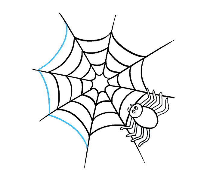 678x600 How To Draw How To Draw A Spider Web With Spider In A Few Easy