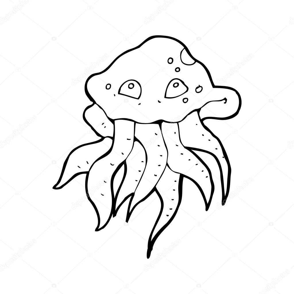 1024x1024 Cartoon Squid Stock Vector Lineartestpilot
