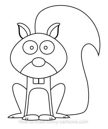 350x416 Drawing A Squirrel Cartoon