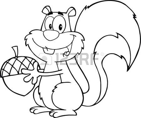 450x377 Drawn Squirrel Acorn Clipart