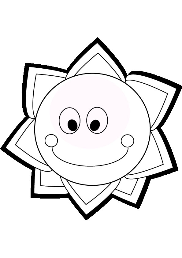 595x842 Smiling Sun Coloring Pages Download