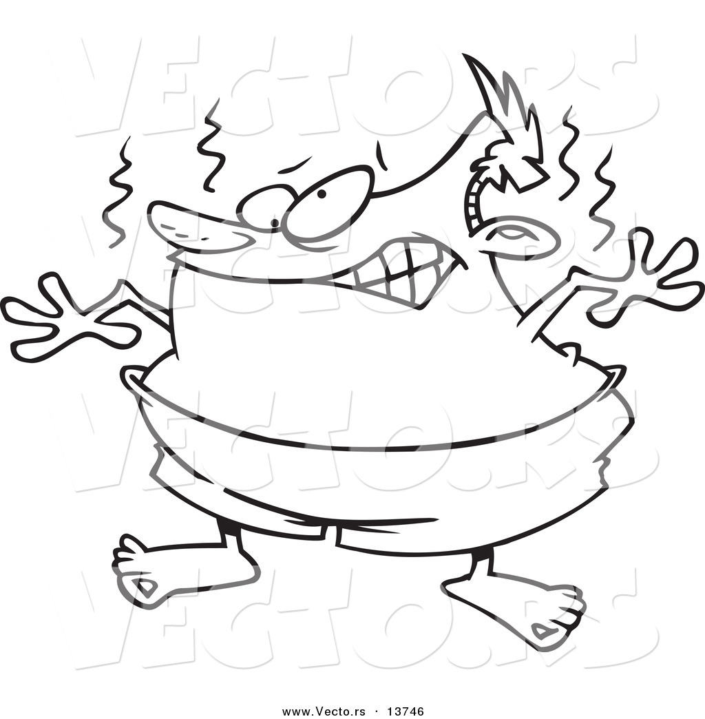 1024x1044 Vector Of A Cartoon Well Done Man With A Sun Burn