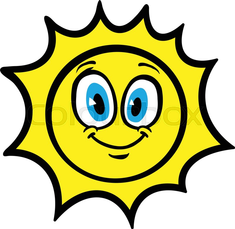 800x778 Cartoon Sun Stock Vector Colourbox