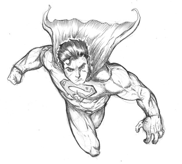 600x540 Generic Superman Sketch By Spacehater
