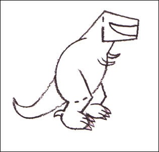 316x303 How To Draw How To Draw A Tyrannosaurus