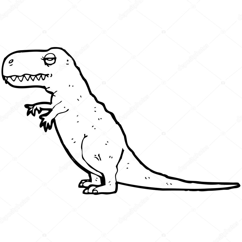 1024x1024 T Rex Cartoon Stock Vector Lineartestpilot
