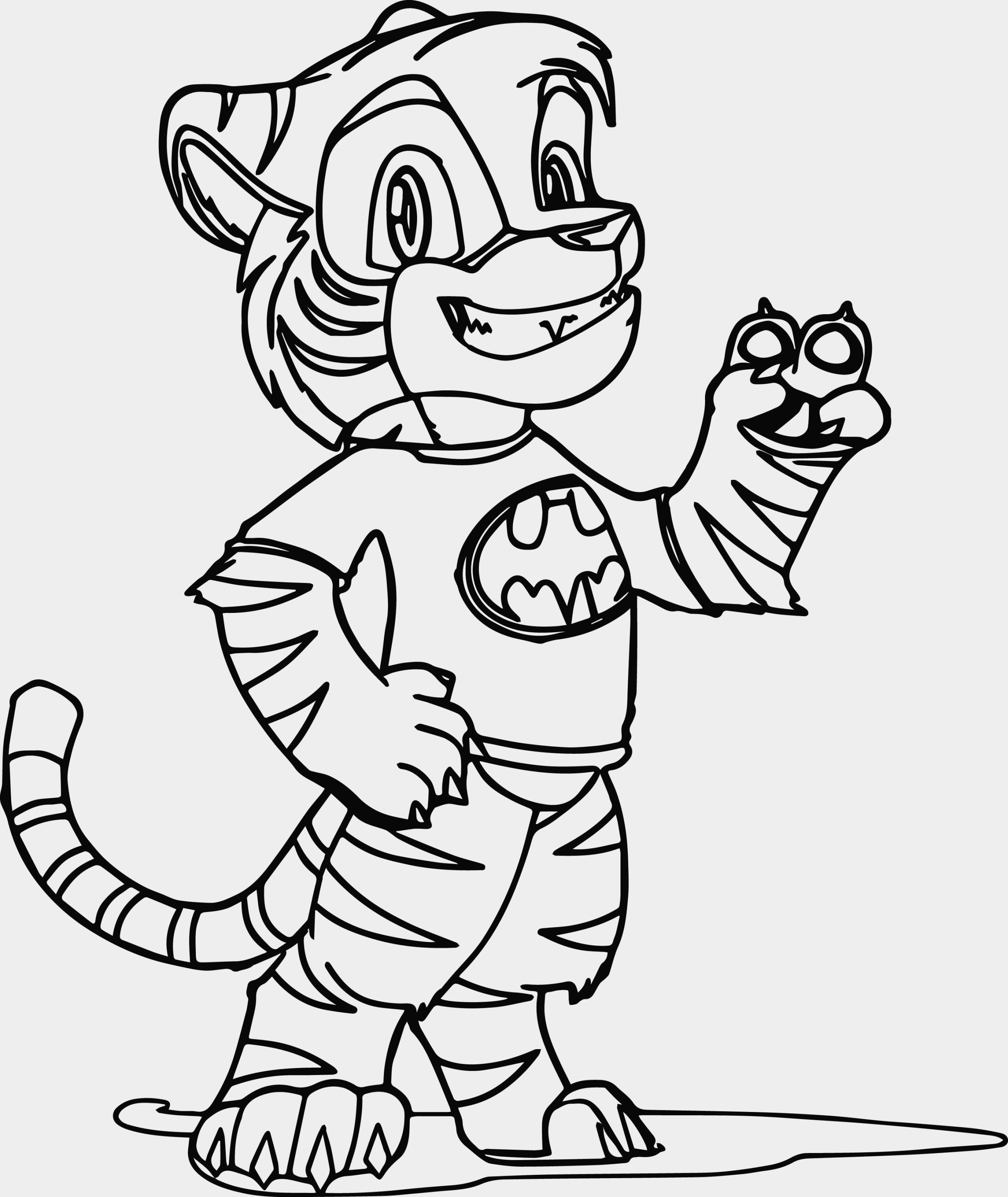 2455x2914 Unique Cartoon Tiger Coloring Pages