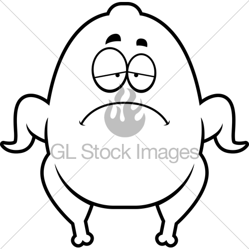 500x500 Sad Cartoon Turkey Gl Stock Images