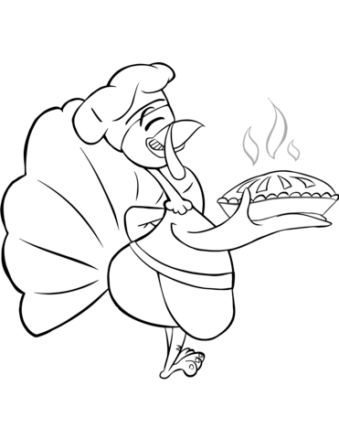 371x480 Cartoon Turkey Chef Coloring Page Free Printable Coloring Pages