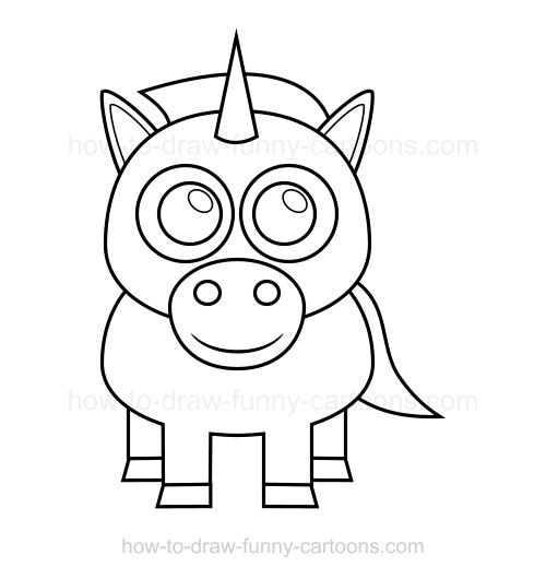 500x530 How To Draw A Unicorn