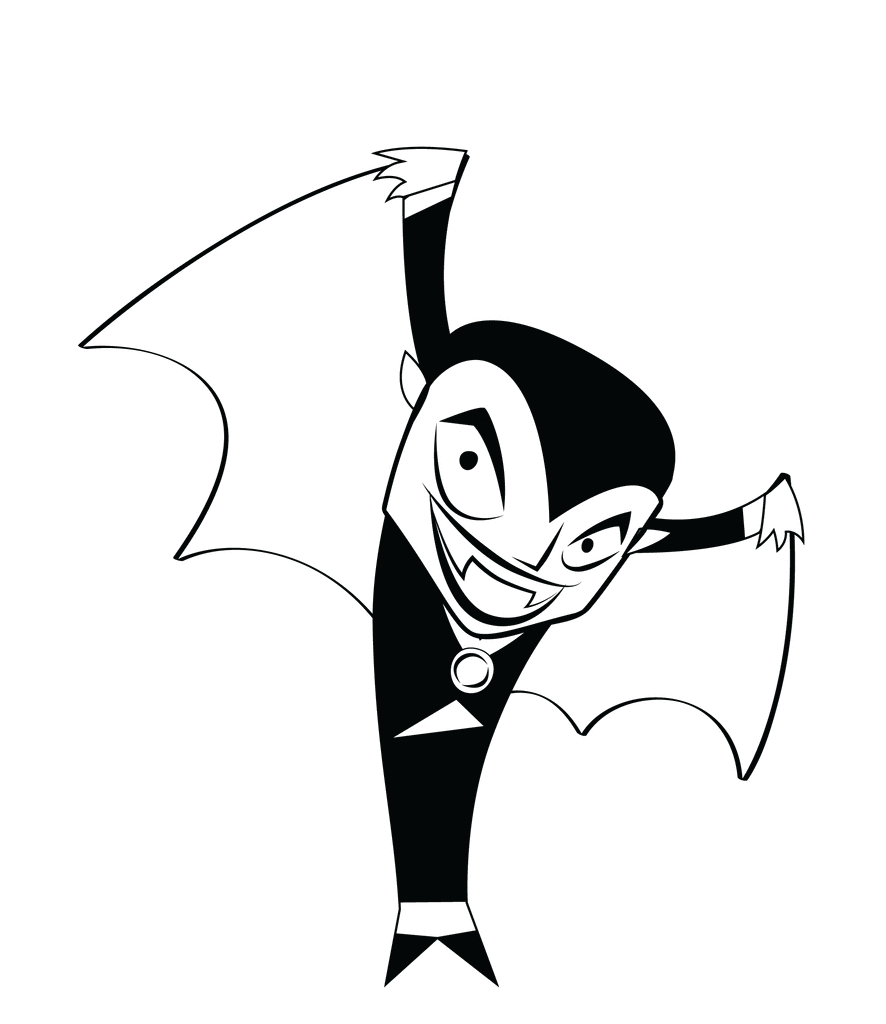 886x1024 Vampire (Black And White) Clipart Etc