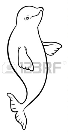 227x450 Happy Smiling Beluga Whale Cartoon