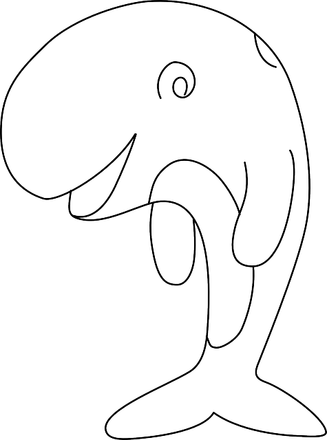 475x640 Sketch, Happy, Whale, Comic, Smile, Cartoon, Fish