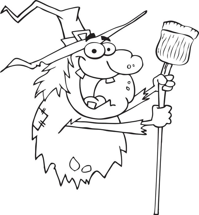 647x700 Free Printable Halloween Witch Coloring Page For Kids