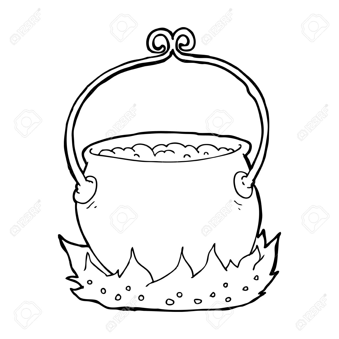 1300x1300 Cartoon Witch's Cauldron Clipart Station