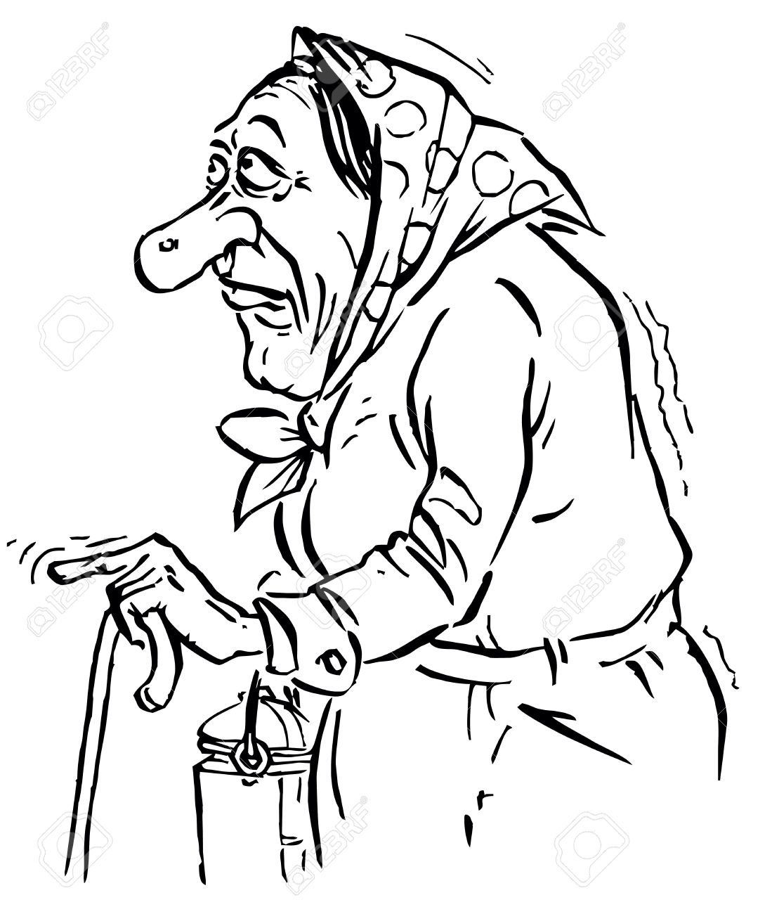 1099x1300 Old Women Cartoon Group