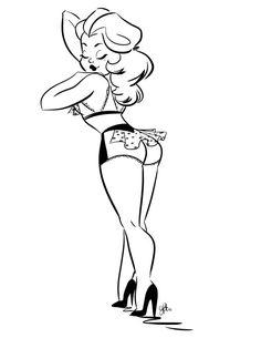 236x305 Sexy Girl Illustration, Drawing Ragazza Sensuale, Illustrazione