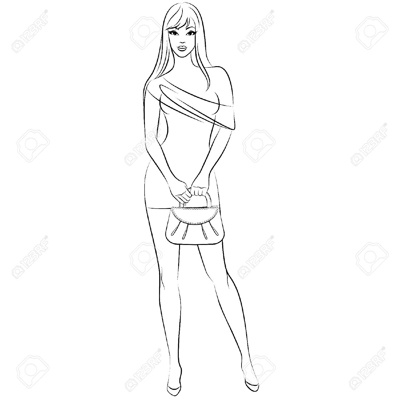 1300x1300 Beautiful Girl Cartoon Images Drawing