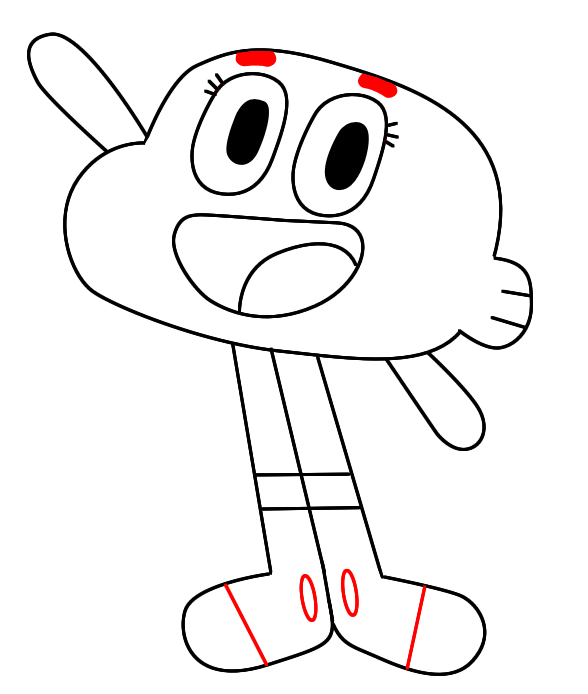 588x694 How To Draw Darwin From The Amazing World Of Gumball