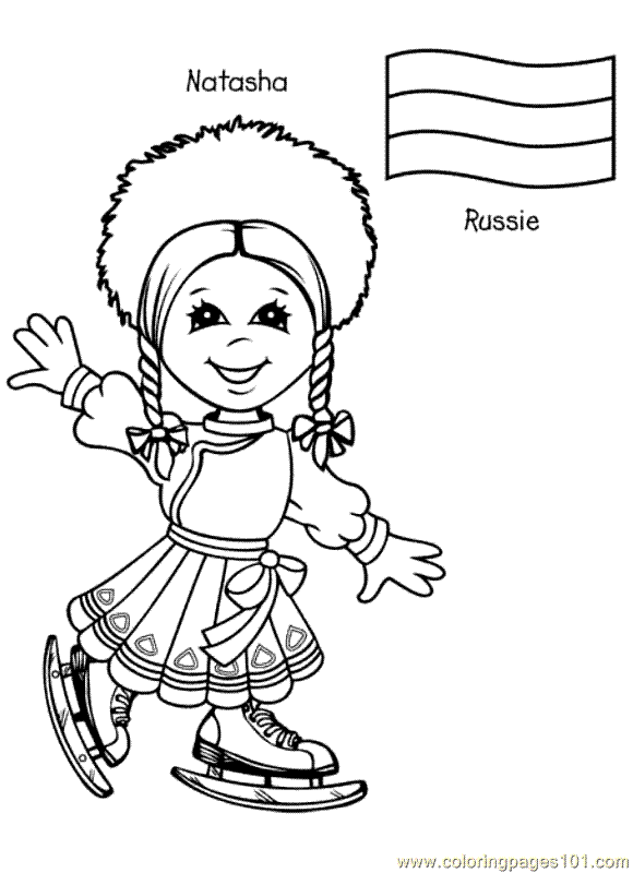 580x800 Free Printable Coloring Page Kids From Around The World 017