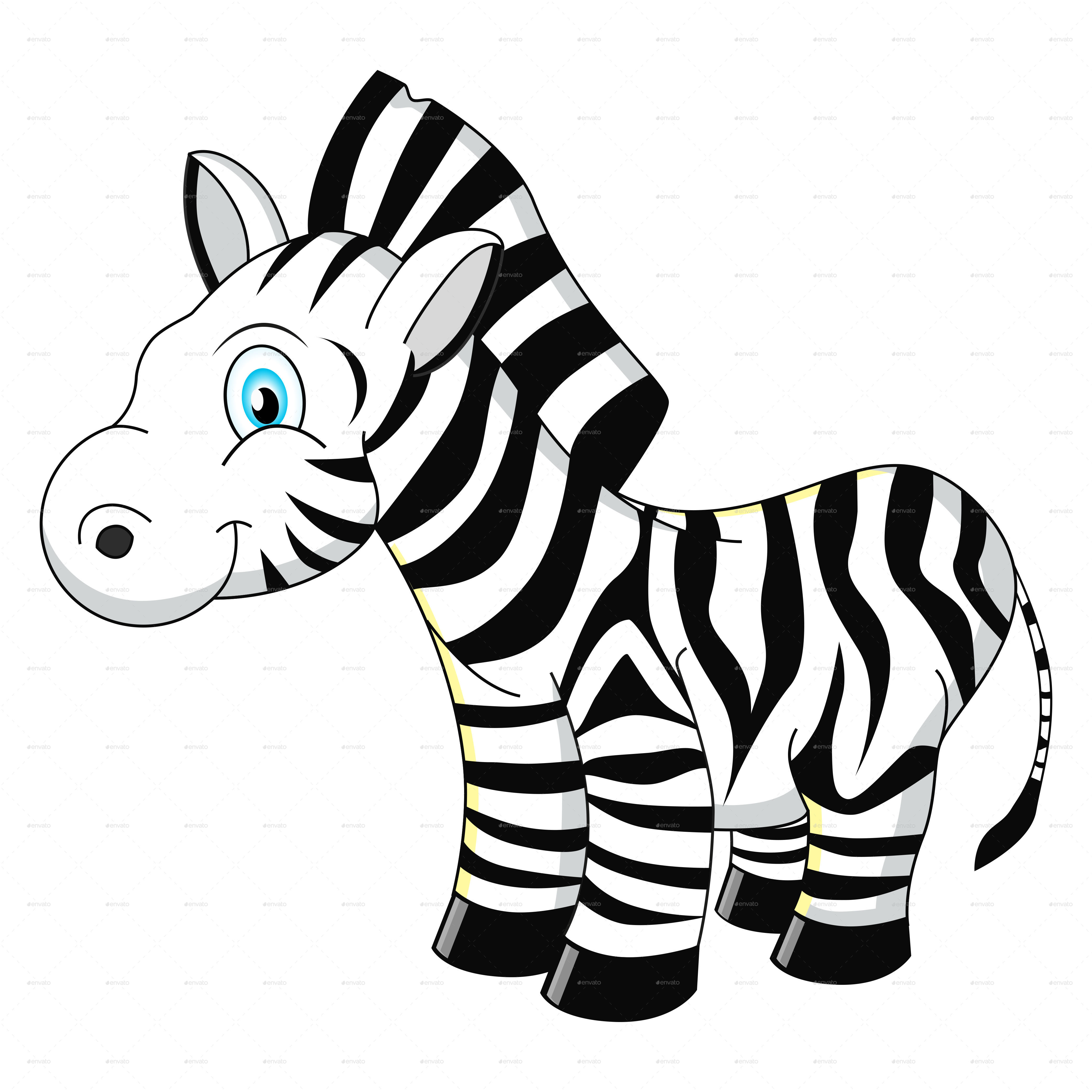 4167x4167 Cartoon Zebra By Yayasya Graphicriver
