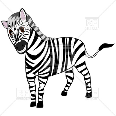 400x400 Funny Cartoon Zebra Royalty Free Vector Clip Art Image