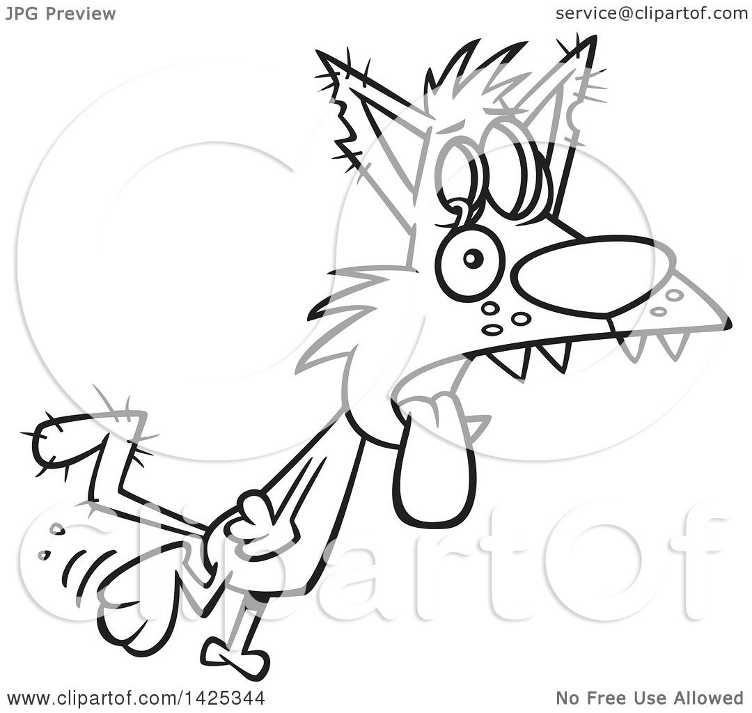 1080x1024 Clipart Of A Cartoon Black And White Lineart Zombie Cat Drooling