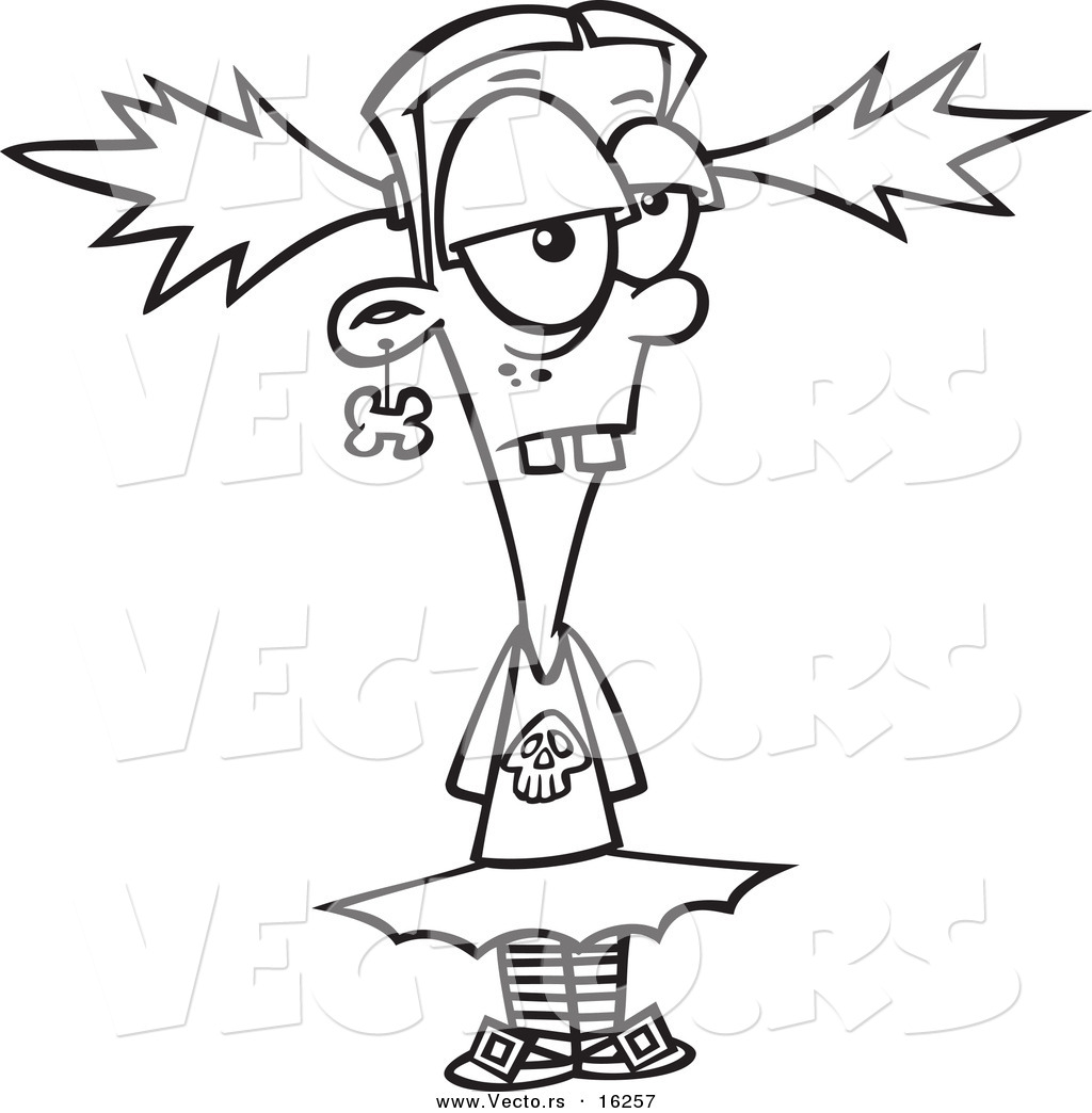 1024x1044 Vector Of A Cartoon Zombie Girl Standing With Her Hands Behind Her