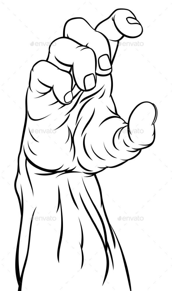 590x1000 Cartoon Zombie Monster Halloween Hand By Krisdog Graphicriver