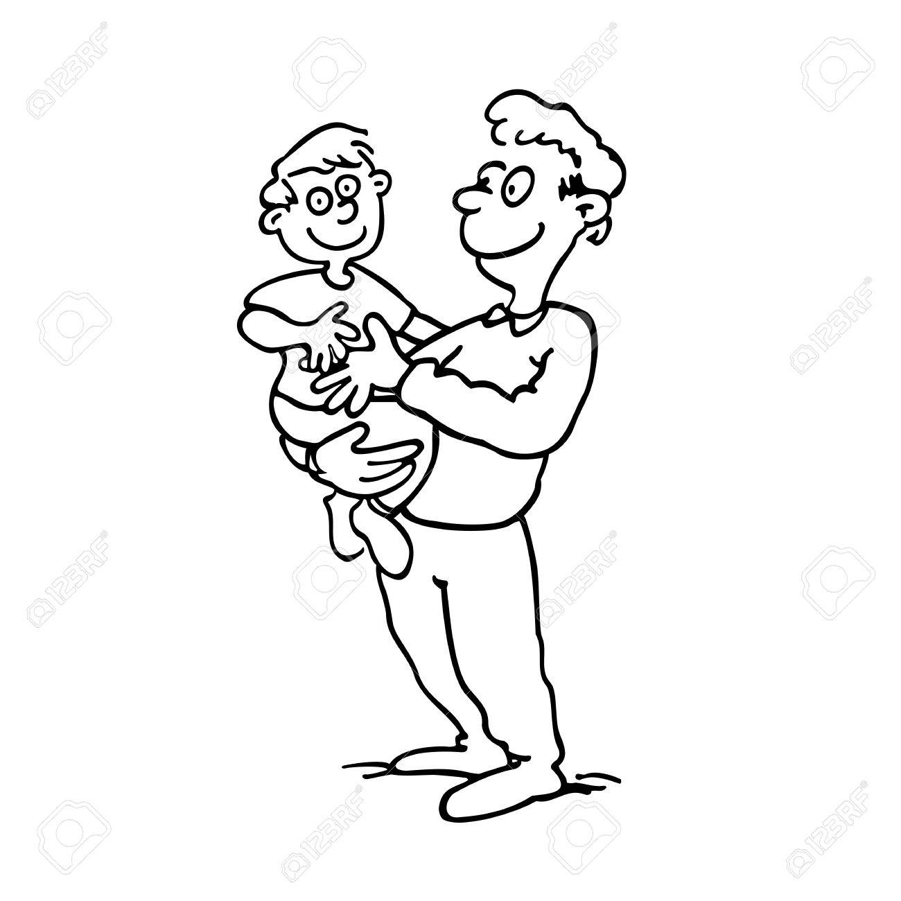 1300x1300 Vector Illustration. Lazy Cat Laying On The Floor. Outlined