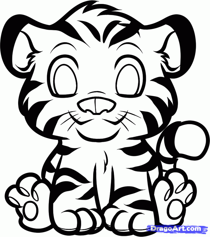 800x901 Drawn Cartoon Tiger