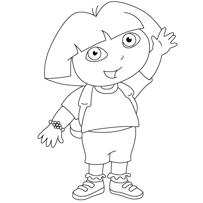 400x400 Colorings How To Draw Dora Cartoon Character